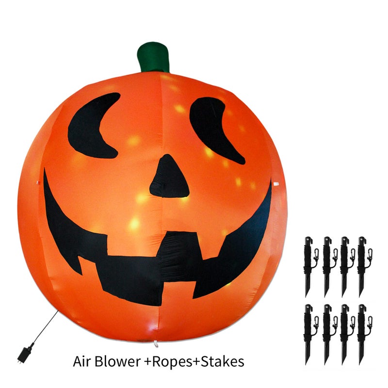 AJY 10 Feet Halloween Inflatable Giant Pumpkin with Build-in LEDs Blow Up Inflatables for Halloween Party Indoor Outdoor Blow Up Decoration Yard Garden Lawn Decorations - Image 4